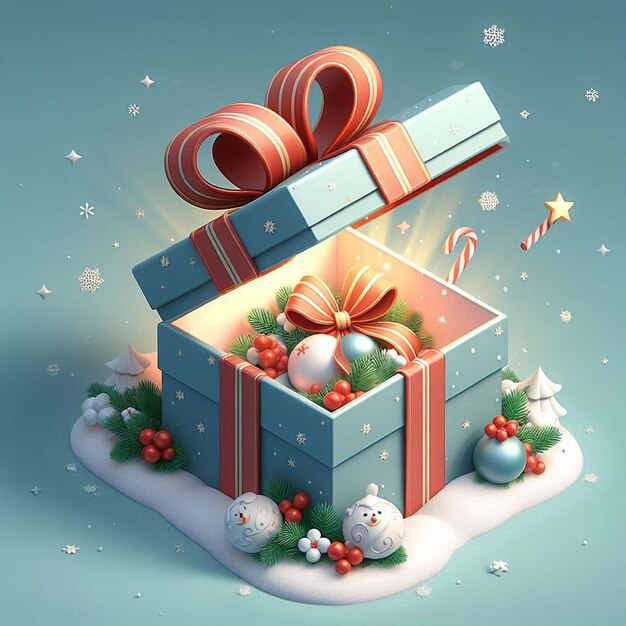 Christmas theme box illustration