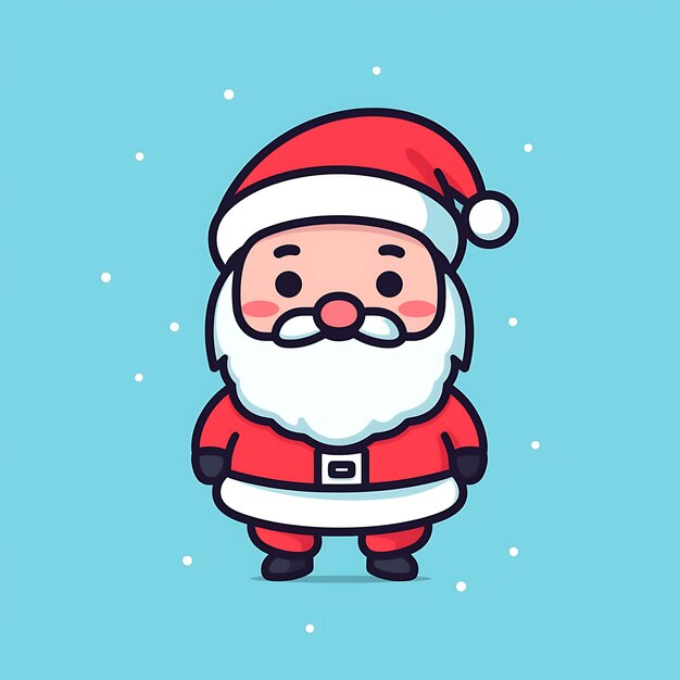 Photo christmas theme cartoon santa claus cute santa with gift merry christmas santa claus illustrators