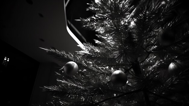 Photo christmas theme white and black