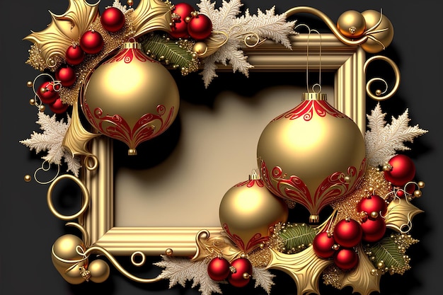 Christmas themed picture frames and decorations