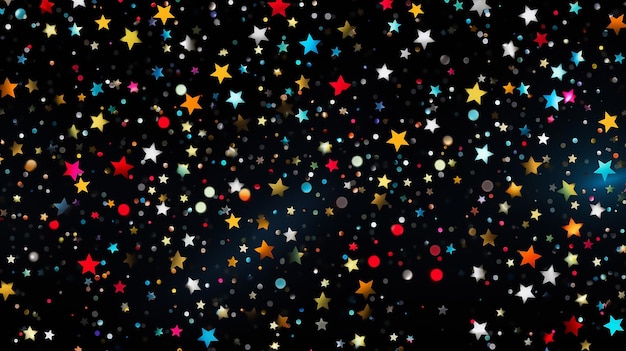 christmas time background with seamless confetti stars