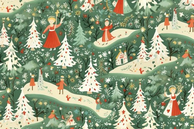 Christmas time paper pattern