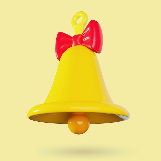 Christmas toy bell 3D illustration