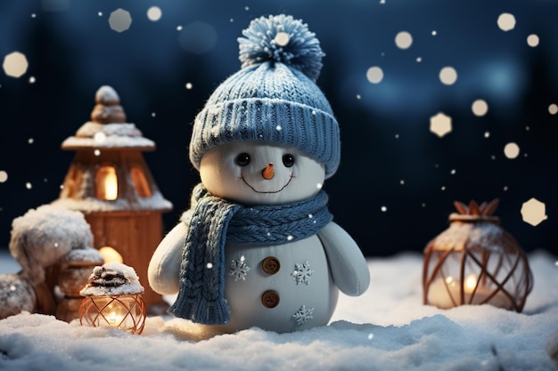Фото Рождественская игрушка снеговик праздничный подарок украшение белый милый любовь зимний праздник изолированный объект