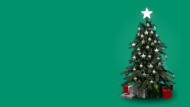 Фото Рождественская елка 3d иллюстрация