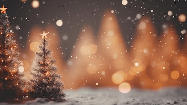 Christmas tree background with copy space