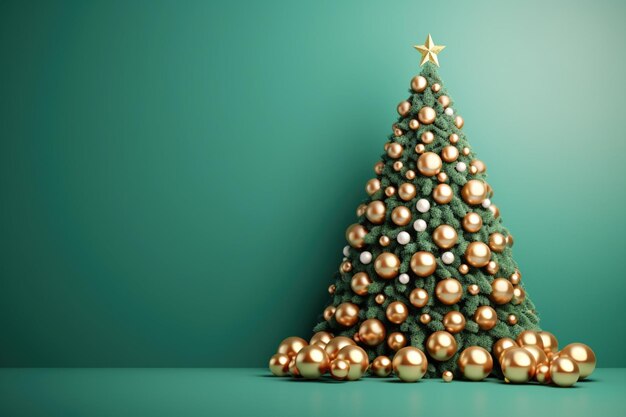 Christmas tree background with copy space