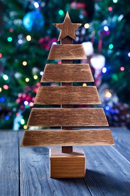 Foto albero di natale sullo sfondo