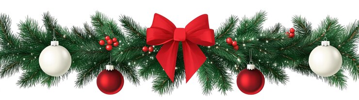 Photo christmas tree balls and green fir branch isolated on white background