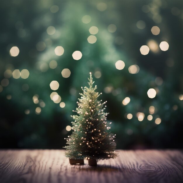 Christmas Tree Bokeh Background Copy Space