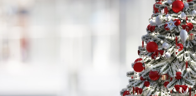 Christmas tree , bright white background