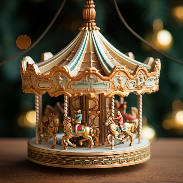 Premium AI Image Christmas tree carousel ornament