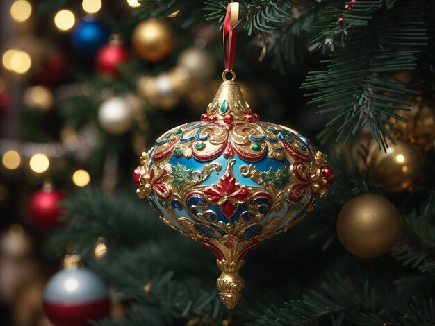 Photo christmas tree carousel ornament