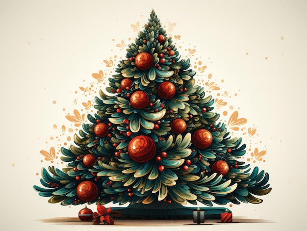 Christmas tree clipart with white background