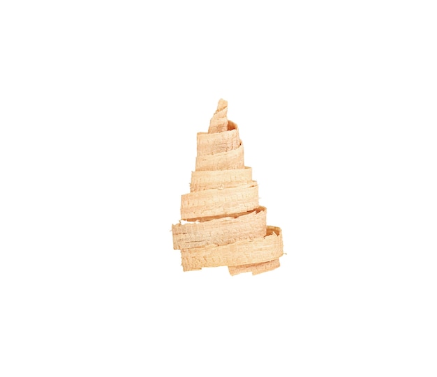 Christmas tree cut out on white background