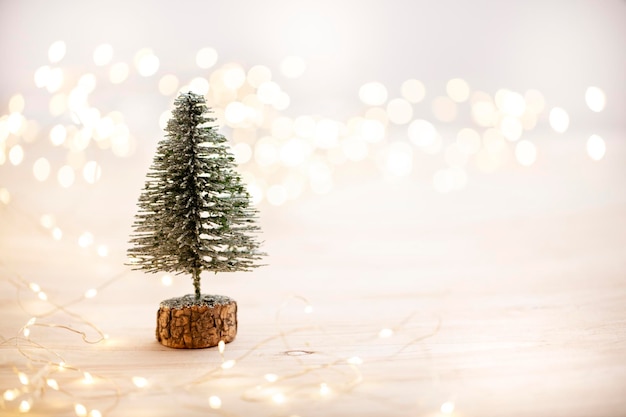 Christmas tree decoration on bokeh background.