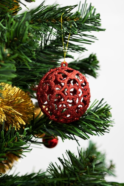 Christmas tree and decoration Xmas decor and ornaments