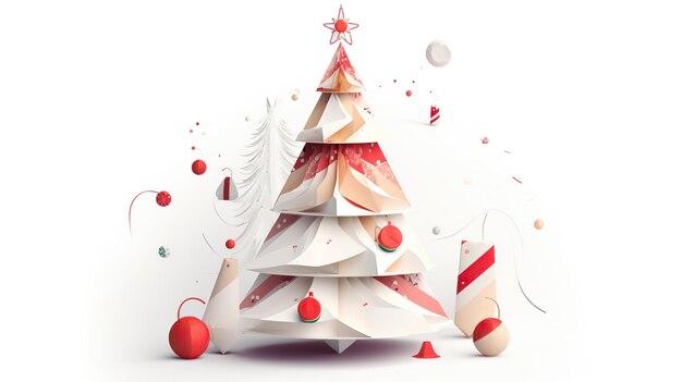 Christmas tree and decorative background