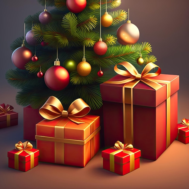 Christmas Tree and Gifts