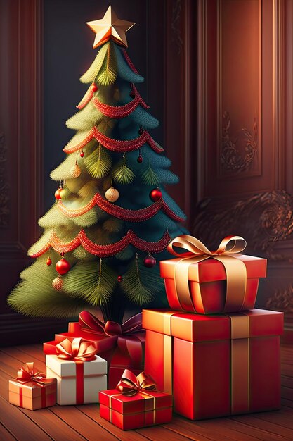 Christmas Tree and Gifts