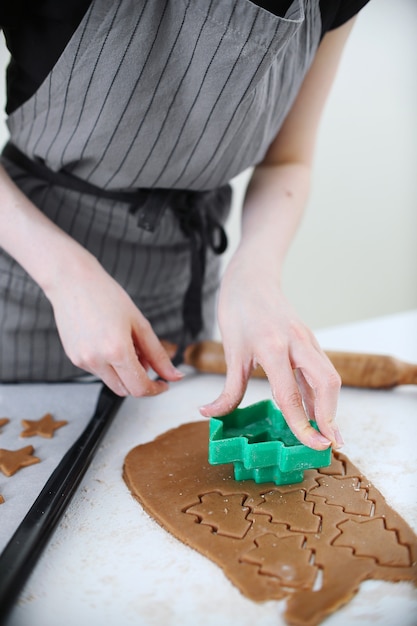 Christmas tree ginger cookies