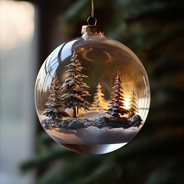 Christmas tree globe ornament