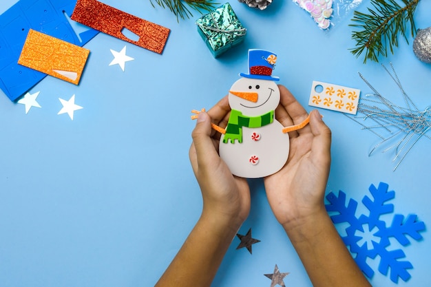 Christmas tree hanging ornaments.