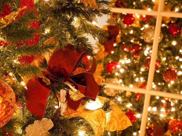 Christmas tree in  historical Broadmoor Hotel during the White Lights ceremony.