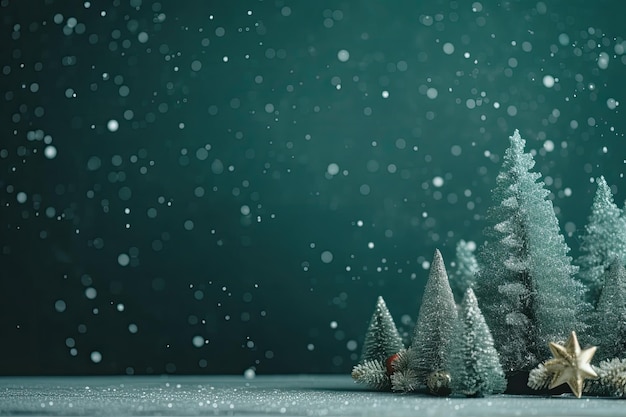 Christmas tree for holiday background Generative AI