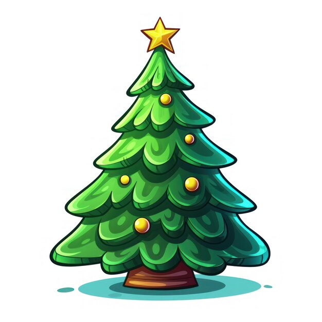 Photo christmas tree icon