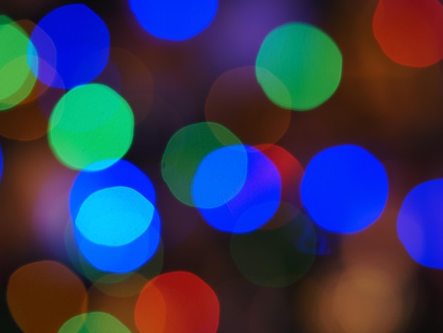 Christmas tree lights blur background