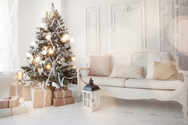 Christmas tree in living room