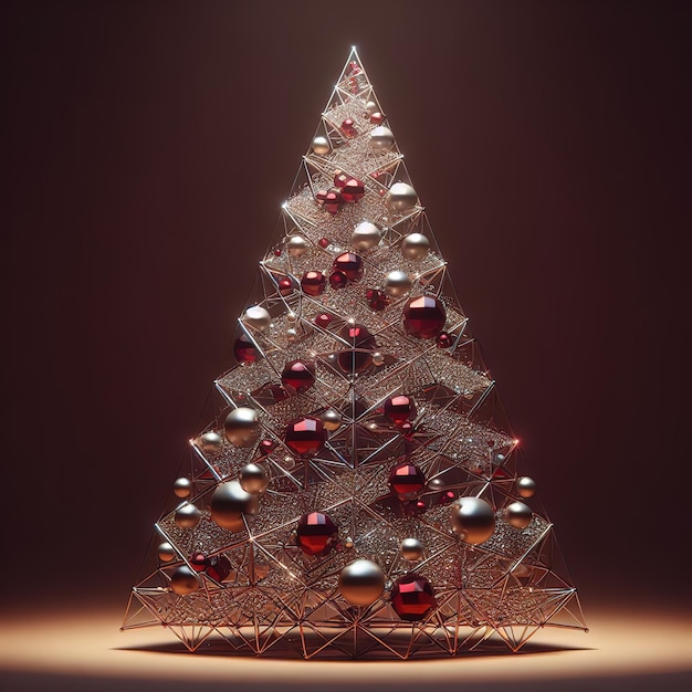 Christmas tree made of diamonds by Ai generated