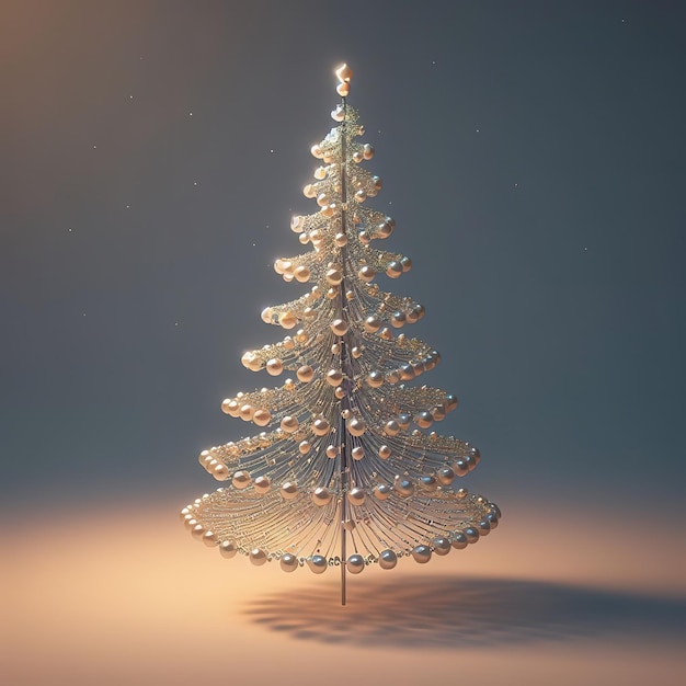 Christmas tree made of diamonds by Ai generated