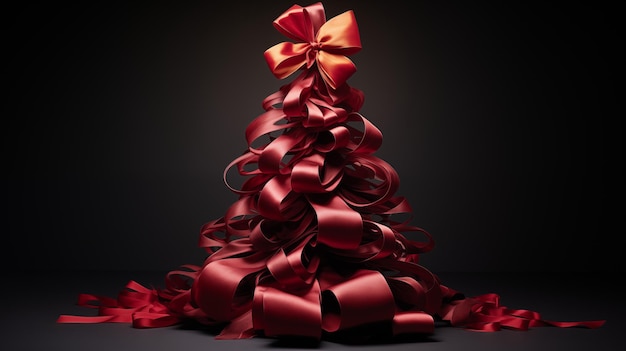 Christmas tree_made from ribbon