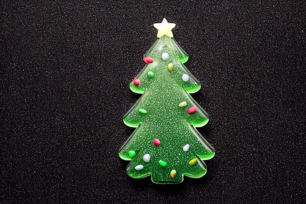 Christmas tree made of sugary gummies