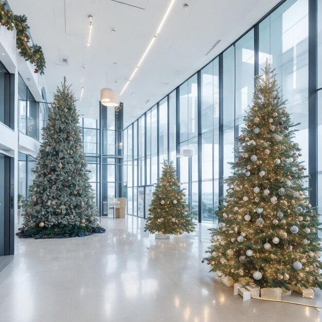 Christmas tree in office