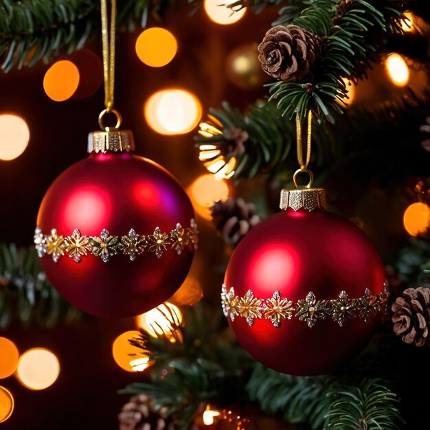 Рождественские украшения, праздничные украшения, традиционные стеклянные шары.