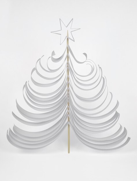 Photo christmas tree of paper