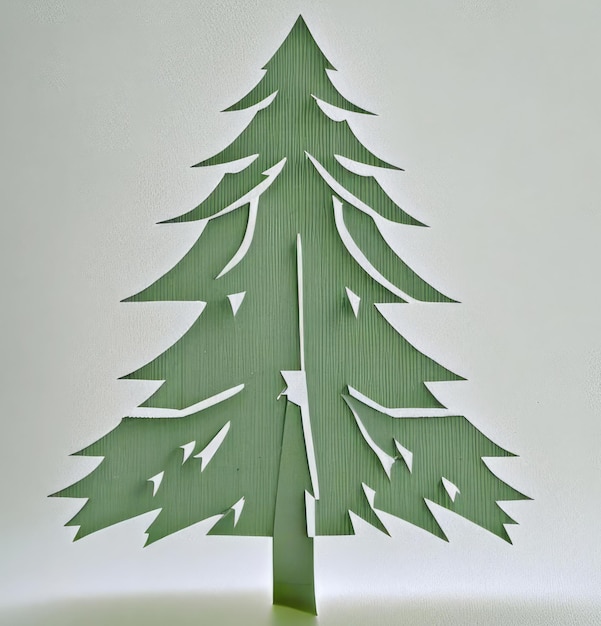 紙のクリスマスツリー