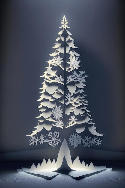 Christmas tree of paper