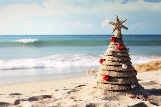 christmas tree sand beach