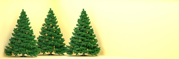 Рождественская елка, продающая белый цвет на золотом фоне цвета шампанского, копией пространства