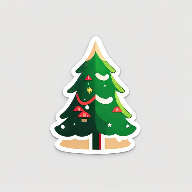 Photo christmas tree sticker