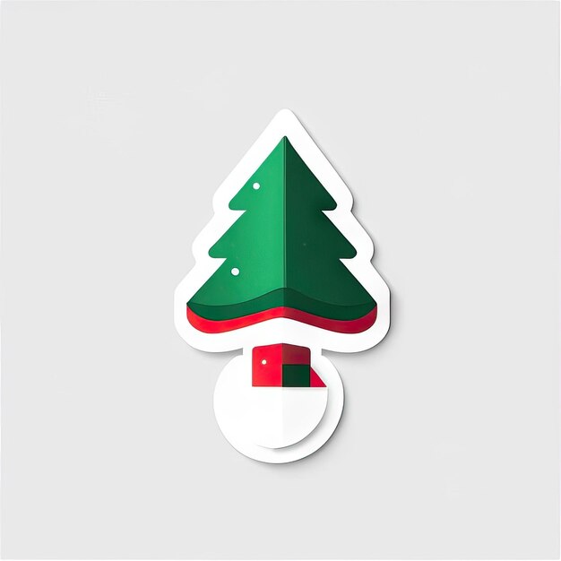 Photo christmas tree sticker