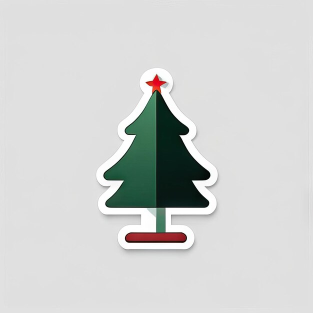 Photo christmas tree sticker