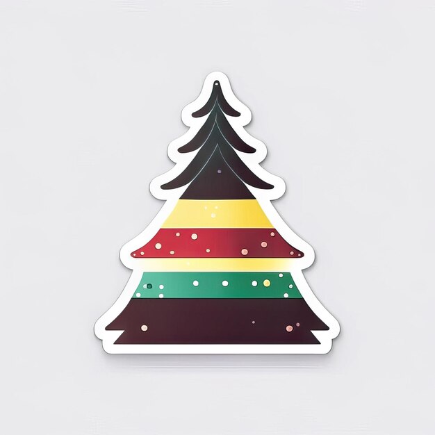 Photo christmas tree sticker