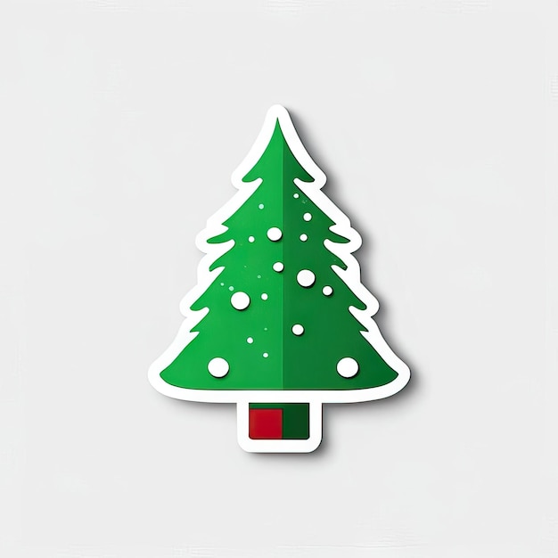 Photo christmas tree sticker