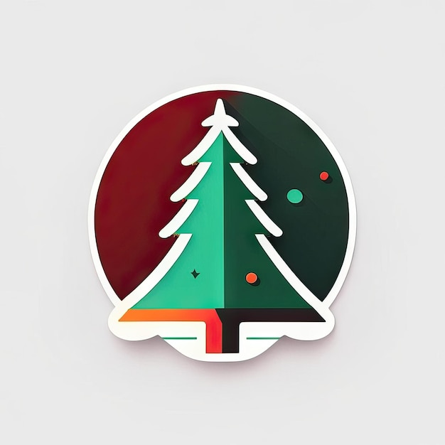 Christmas tree sticker