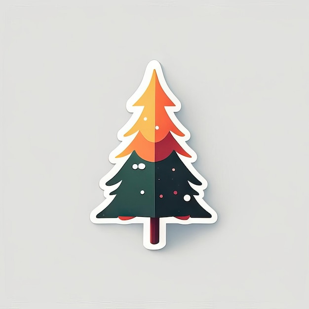 Photo christmas tree sticker